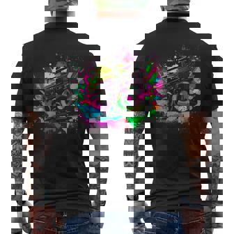 80S 90S Retro Party Fancy Dress Cassette T-Shirt mit Rückendruck - Seseable