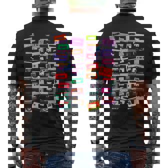 80年代カセットテープミュージックdj メンズTシャツ バックプリント - Kawaiitshirt