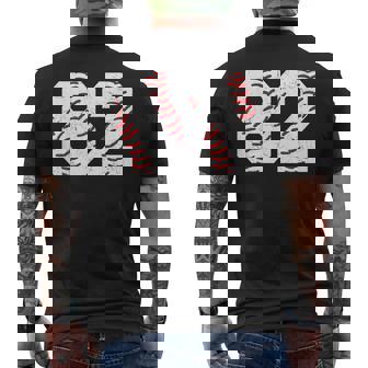 82 誕生日 野球 テーマ 誕生日 パーティー お祝い 82歳 メンズTシャツ バックプリント - Kawaiitshirt