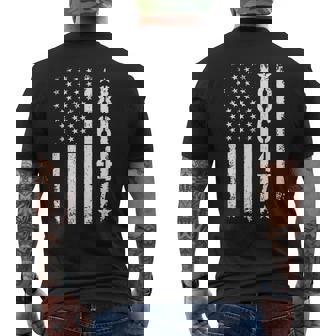 8647 Grunge Flag Men's T-shirt Back Print - Thegiftio UK