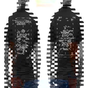 8つの神聖なヤントラ お土産 タイ サクヤン 神聖なヤントラ の入れ墨 マスタータトゥー アユタヤ ワット・バンプラ メンズTシャツ バックプリント - Kawaiitshirt