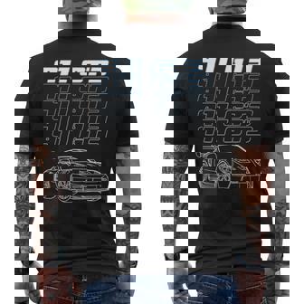 911 Gt3upercarilhouettet Auto D'epoca Meme Moneta T-shirt da uomo con stampa posteriore - Novitaregali