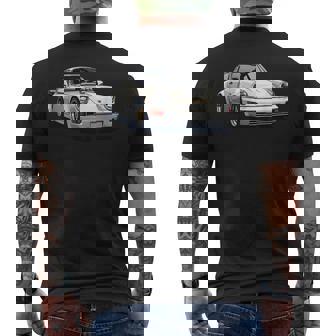 911 Retro Vintage 964 Turbo Car Classic Automotive Track Black Small -Adults Short Sleeve Men's T-shirt Back Print - Thegiftio