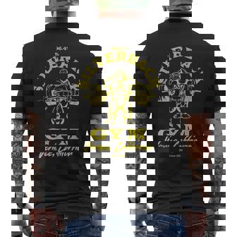 964シルバーバックゴリラ、ジムアパレル、ボディビルディング、ジム。 メンズTシャツ バックプリント - Kawaiitshirt