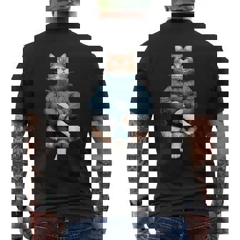 A Cozy Cat Wear Aweater And お揃い パンツ メンズTシャツ バックプリント - Kawaiitshirt