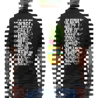 Be A Pineapple Wear A Crownweet Inside アロハ・ハワイパイナップル メンズTシャツ バックプリント - Kawaiitshirt