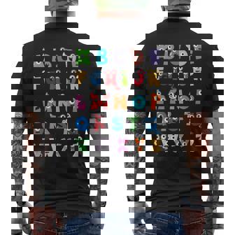 Abc かわいいモンスター アルファベット ハロウィン 先生 コスチューム キッズ メンズTシャツ バックプリント - Kawaiitshirt