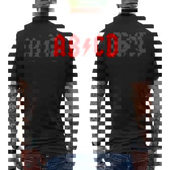 Abcd Rock And Roll Letters Para Niños Camiseta Hombre Estampado Espalda - Regaloses