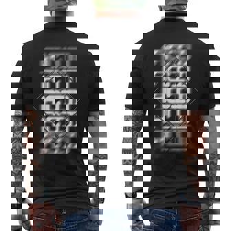 Acid House Trippy Blurry Techno Rave Edm ミュージックフェスティバル メンズTシャツ バックプリント - Kawaiitshirt