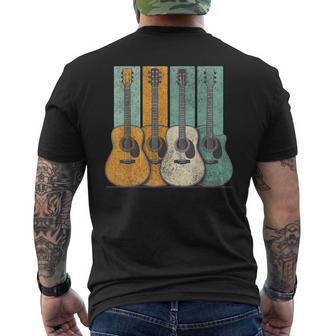 Acoustic Guitar Vintage Guitarist Music Men's T-shirt Back Print - Thegiftio UK