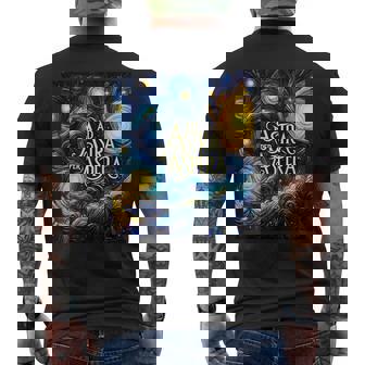 Ad Astra Per Aspera Exploración Espacialan Gogh Noche Estrellada Camiseta Hombre Estampado Espalda - Regaloses