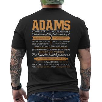 Adams Completely Unexplainable Notices Everything But Won’T Say It Name Men's T-shirt Back Print | Seseable CA
