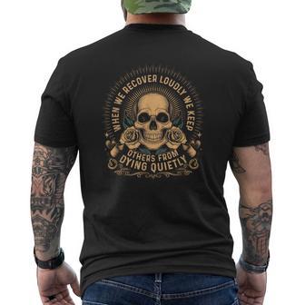 Addiction Recovery Narcotics Anonymous Sobriety Dying Men's T-shirt Back Print - Thegiftio UK