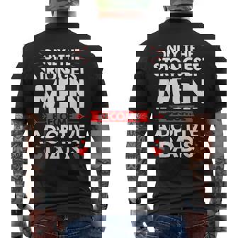 Adopted Father Adoptive Dad Father's Day Happy Adoption Day Men's T-shirt Back Print - Monsterry