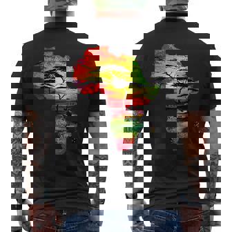 Africa Majestic Safari Animals In Sizzling Continent Men's T-shirt Back Print - Thegiftio