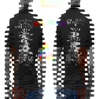 Ah Drapeau Humoristique Lgbt Gay Pride Jésus Freedom T-shirt imprimé au dos - Cadeauxyz