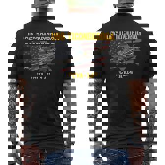 Aircraft Carrier Uss Ticonderoga Cva-14 Veterans Day Fathers Men's T-shirt Back Print - Thegiftio UK