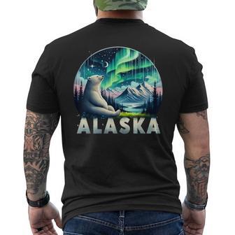 Alaska Northern Lights Aurora Viewing Vacation Alaska Trip Men's T-shirt Back Print - Thegiftio UK