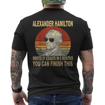 Alexander Hamilton Wrote 51 Essays In 6 Months Men's T-shirt Back Print - Thegiftio UK
