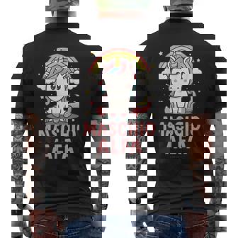 Alfa Maschio Palestraimpatica Unicorno Divertente T-shirt da uomo con stampa posteriore - Novitaregali