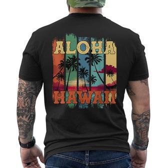Aloha Hawaiiintage Plage Tropicale Coucher Deoleil T-shirt imprimé au dos - Cadeauxyz