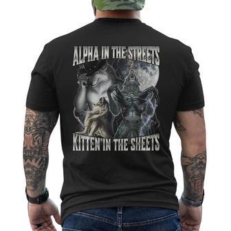 Alpha In The Streets Kitten In The Sheets Men's T-shirt Back Print - Thegiftio UK