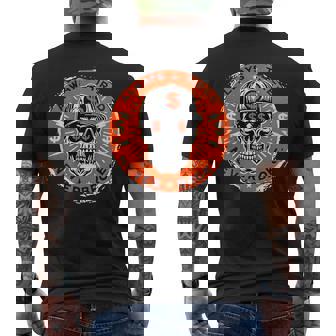 Always Tired Never Broke Skull On Back Men's T-shirt Back Print | Mazezy
