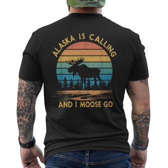 Amantes De La Aventura Alaska Alce Atardecer Retro Camiseta Hombre Estampado Espalda - Regaloses