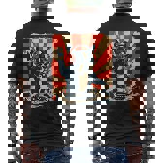 Amateur De Chiens Rétro Avec Dj House Music De Boston Terrier T-shirt imprimé au dos - Cadeauxyz