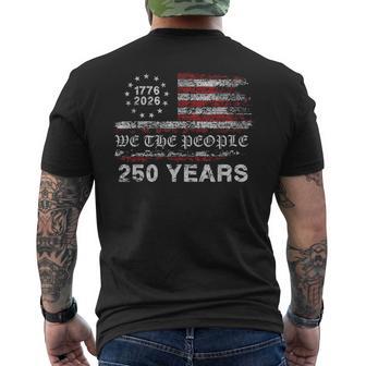 America 250Th Birthday Us Flag 250 Years We The People Men's T-shirt Back Print - Thegiftio UK