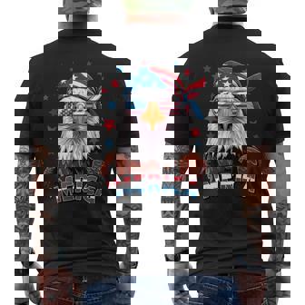 America Bald Eagle 4Th Of July Patriotic Usa American Flag Men's T-shirt Back Print - Thegiftio UK