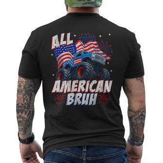 All American Bruh 4Th Of July Usa Flag Patriotic Boys Mens Men's T-shirt Back Print - Thegiftio UK