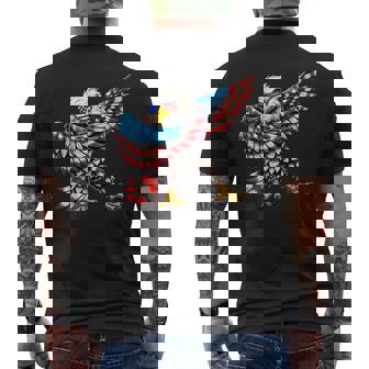 American Flag Bald Eagle Patriotic Eagle 4Th Of July Usa Men's T-shirt Back Print | Mazezy