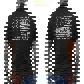 American Flag I Have Two Titles Dad And Stepdad Father's Day Men's T-shirt Back Print - Thegiftio UK