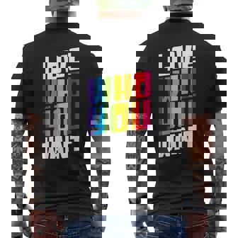 Amor Quién Quieres Arco Iris Lgbt Bandera Gay Mes Orgullo Humano Camiseta Hombre Estampado Espalda - Regaloses