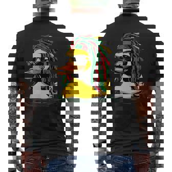 Anatra Di Gomma Rastafarian Pride Jamaica Rastafari Rasta Reggae T-shirt da uomo con stampa posteriore - Novitaregali