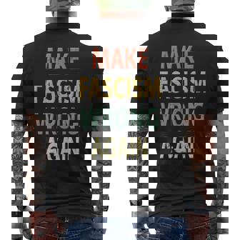 Antifascismo Haz Que El Fascismouelva A Equivocarse In Mangas Camiseta Hombre Estampado Espalda - Regaloses