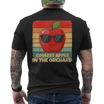 Apple Picking Day Harvest Coolest Apple In The Orchard Retro Men's T-shirt Back Print - Thegiftio UK