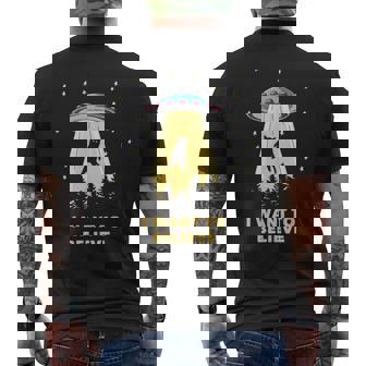 Area 51 Ufoハンターtシャツ エイリアン誘拐 I Want To Believe メンズTシャツ バックプリント - Kawaiitshirt