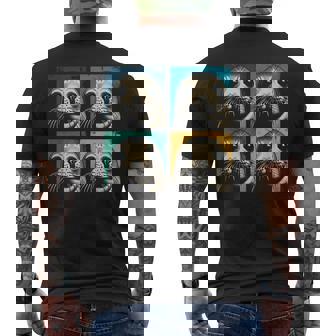 Arte Pop Con Leones Marinosintage Amante De Los Animales Marinos Camiseta Hombre Estampado Espalda - Regaloses