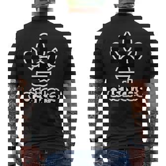 Asides アシデス Asides 足です。肉球です。【変なtシャツ屋さん】スポーツ ブランド パロディ 面白デザイン メンズTシャツ バックプリント - Kawaiitshirt