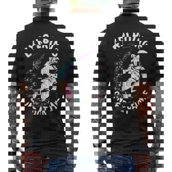 Astronaut Exploring One Dot A Time Dot Day Space Men's T-shirt Back Print - Thegiftio