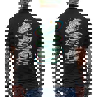 Astronaute Espace Concombre Tranché Planète Étoiles Galaxie T-shirt imprimé au dos - Cadeauxyz