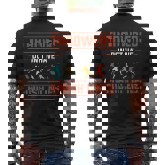 Athletics 円盤投げ ジャベリンスロー ハンマースロー ショットストライク メンズTシャツ バックプリント - Kawaiitshirt