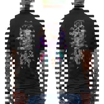 Attrape-Rêves Plumes Colorées Loups Galactiques T-shirt imprimé au dos - Cadeauxyz