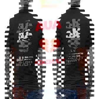 Aua Aua Du Bist Nicht Mein Herzblatt Malle Party Lustiges T-Shirt mit Rückendruck - Geschenkecke