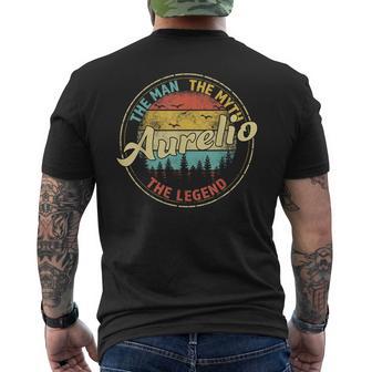 Aurelio Man Myth Legend Nombre Personalizado Para Hombre Camiseta Hombre Estampado Espalda - Regaloses