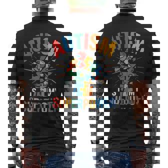 Autism Is Myuperpower 自閉症啓発パズル プライド メンズTシャツ バックプリント - Kawaiitshirt