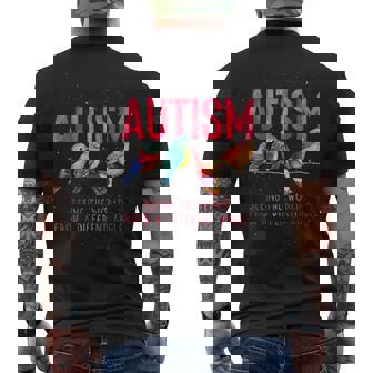 Autismus Liebe Autistische Kinder Erwachsene -Chwarz - Kurzarm Klassisch Crew Neck -Ogel Geschenk Für Autisten Autismus T-Shirt mit Rückendruck - Geschenkecke
