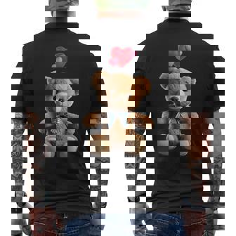 Avec Ours En Peluche Et Cœur Ours En Peluche T-shirt imprimé au dos - Cadeauxyz